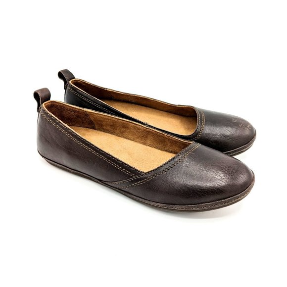 OluKai Shoes - Olukai Alahula Women's 9 (39) Brown Leather Ballet Flats Comfort Shoes Slip On